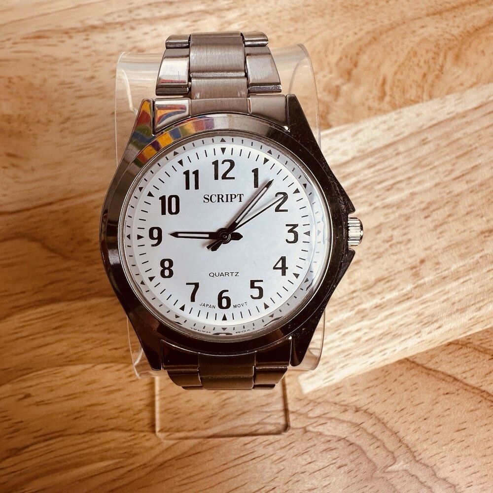 J-AXIS Script Quartz 38mm Case Running Men’s Steel Sports Watch